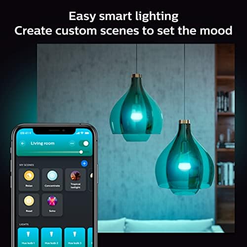 Philips Hue Fehér, illetve színes Hangulatot 19 Közepes Lumen Smart LED Izzó, Bluetooth & Zigbee Kompatibilis (Hue Hub Opcionális),