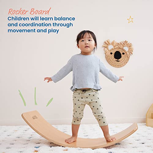 ECR4Kids Balance Board, Montessori Játék, Természetes