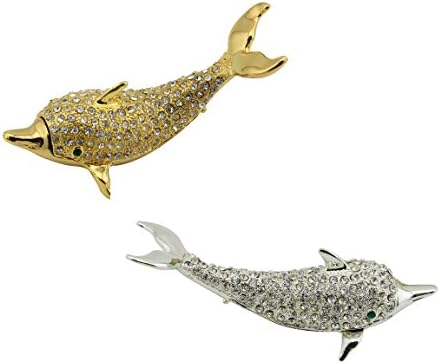 znewlook (Csomag 2) Delfin Csecsebecsét Doboz, Arany Crstal Delfin Kincses Dobozt, Ezüst Kristály Delfin Gyűrű Esetben
