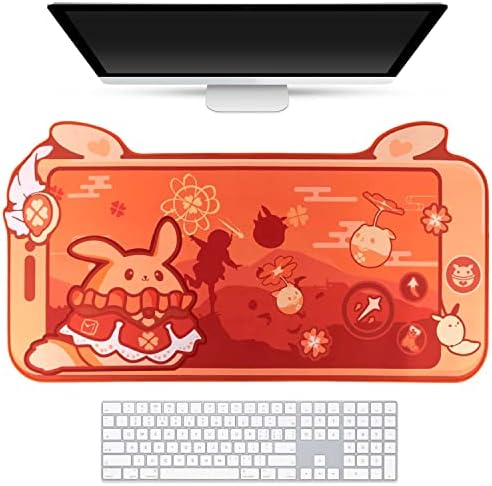 BelugaDesign Klee Asztal Mat | Dodoco Aranyos Tojás Narancssárga Nagy Egérpad | Anime Videojáték-Billentyűzet-Gaming Mousepad