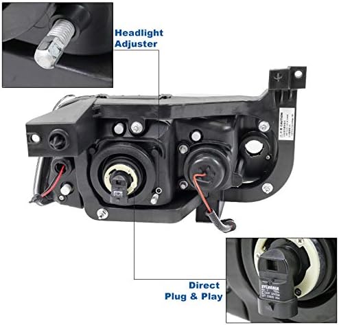 ZMAUTOPARTS LED Cső Vetítő Fényszórók, Fényszóró Black w/6.25 Fehér DRL Kompatibilis 2006-2010 Dodge Charger