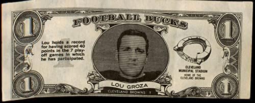1962 Topps 38 Lou Groza Cleveland Browns-FB (Foci Kártya) VG Browns-FB Ohio St.