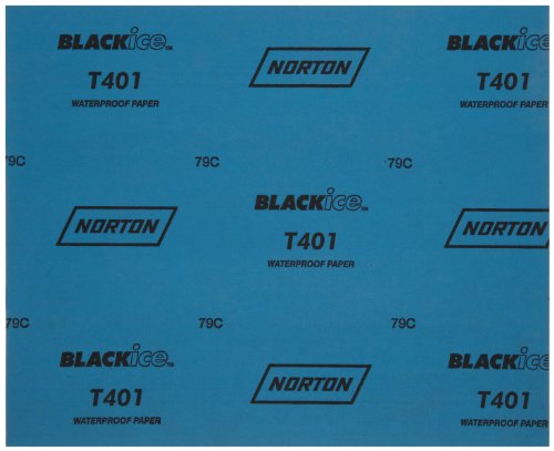 Norton Fekete Jég Vízálló Csiszolópapír, 9X11 Csiszolás Lap Nedves Alkalmazások, 2500 törmeléktől, Ultra Finom Csiszolópapírral,