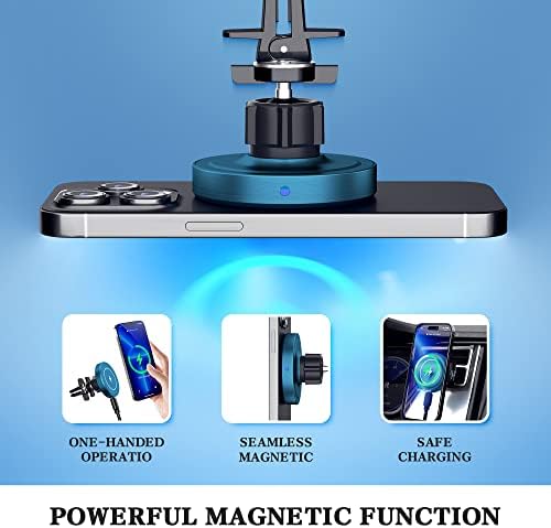 Mágneses Vezeték nélküli Autós Töltő-Hegy, SINGLAND Autós Töltő Kompatibilis MagSafe iPhone 14/14 Pro/14 Max/13/13 Pro/13