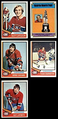 1974-75 Topps Montreal Canadiens Csapat Állítsa 5 - EX - Asztalon Jégkorong Kártyák