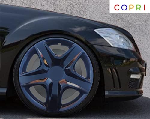 Copri Készlet 4 Kerék Fedél 16 Colos Dísztárcsa Fekete Snap-On Illik Volkswagen VW