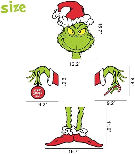 Grincs a Karácsonyi Díszek,Nagy, Komor csúcsdíszt, Vicces Grincs Dekoráció karácsonyfára