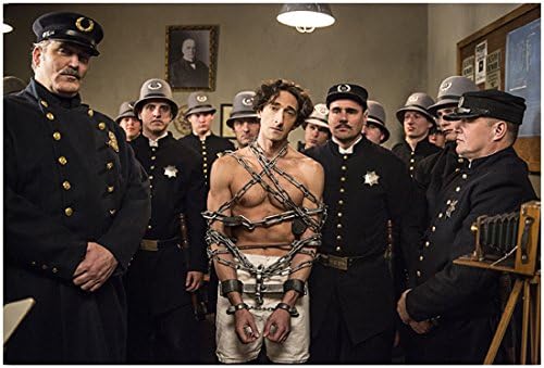 Houdini a Adrien Brody, mint Harry Houdini a Rendőrség Láncolva 8 x 10 Fotó