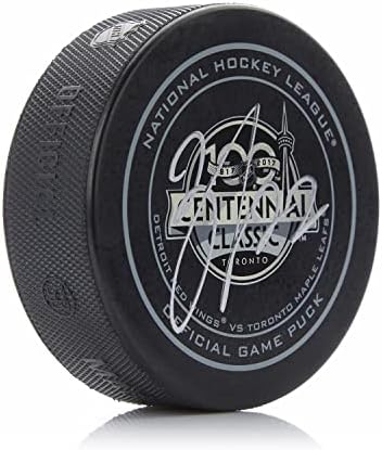 Nikita Zajcev Aláírt Maple Leafs Centenáriumi Klasszikus Játék Hivatalos Puck - Dedikált NHL Korong