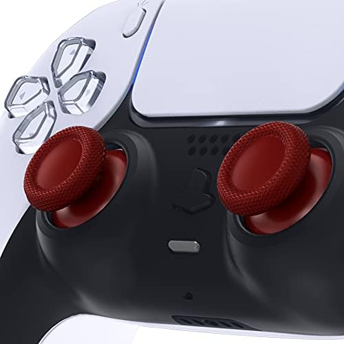 eXtremeRate 2 Pár Fekete & Kármin Piros Csere Thumbsticks a PS5-Vezérlő, Egyéni Analóg kapcsoló Joystick Kompatibilis PS5,