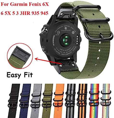 AEHON 22 26mm Quick Fit Nylon Watchband Szíj, a Garmin Fenix 6X 6 Pro Smart Óra Easy Fit Band A Fenix 5X 5 3 3HR 935 945
