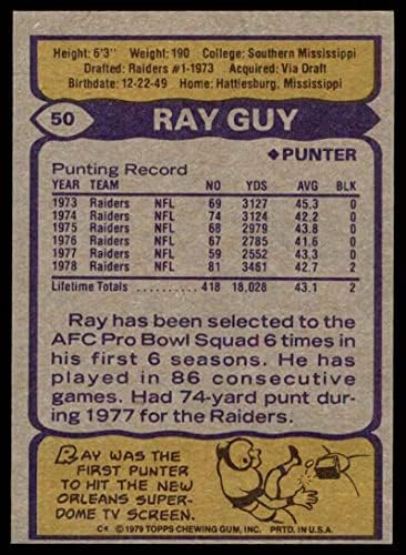 1979 Topps 50 Ray Fickó Oakland Raiders (Foci Kártya) VG/EX Raiders Dél-Mississippi