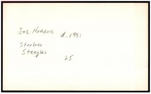 Joe Hoague Aláírt Index Kártya 3x5 Dedikált Steelers D:1991 87459 - NFL-Vágott Aláírás