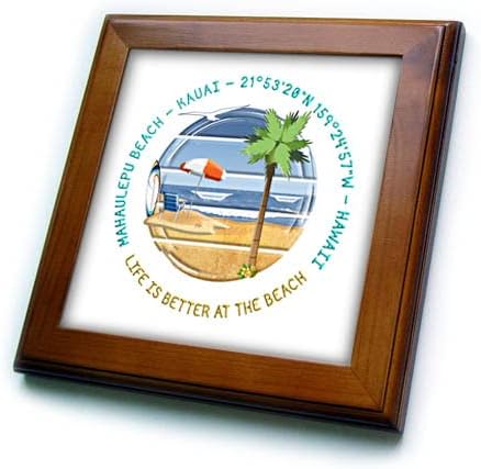 3dRose Amerikai Strandok - Mahaulepu Strand, Kauai, Hawaii Trendi a Nyáron. Keretes Lapok (ft-375436-1)