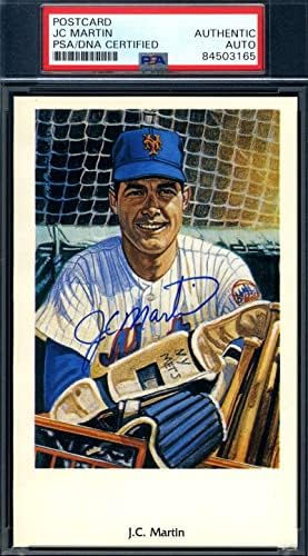 JC Martin PSA DNS Aláírt 1994 1969 Ron Lewis New York Mets Autogramot