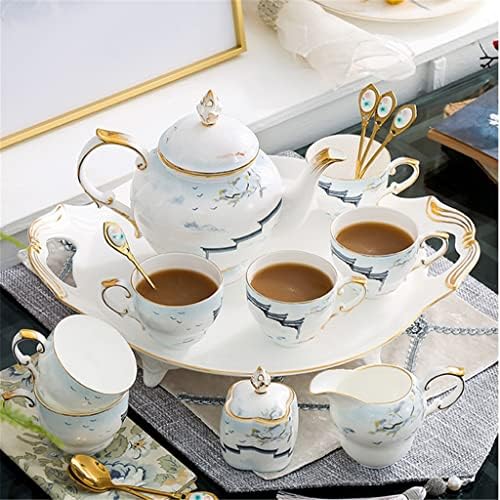 WIONC Kávés Csészét Meghatározott Háztartási Kerámia porcelán Délutáni Tea Tea Szett Kanál Tej, Tea Csésze (Szín : Egy, Méret