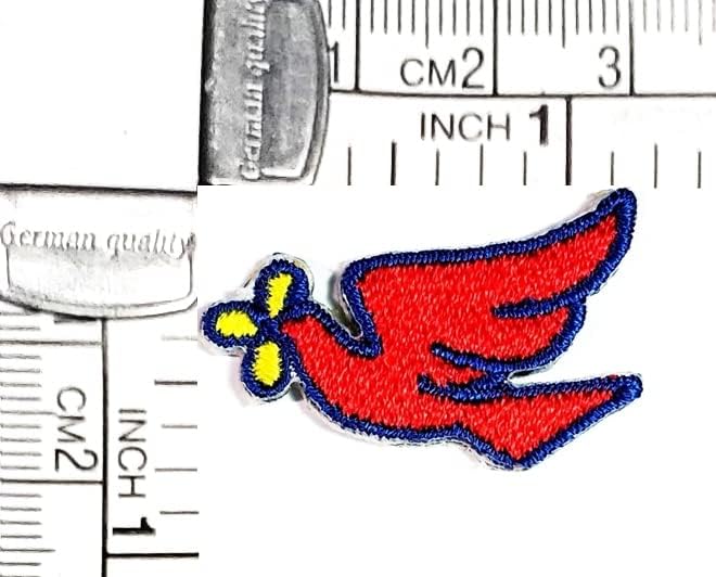 Kleenplus 3pcs. Mini Repülő Madár Varrni Vas a Hímzett Piros Foltok Rajzfilm Béke Madár Matrica Kézműves Projektek Tartozék