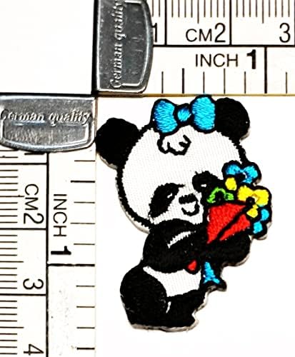 Kleenplus 2db. Mini Rajzfilm Fehér Panda Javítás Hímzett Jelvény Vasalót Varrni A szimbólum Kabát Farmer Nadrág Hátizsákok