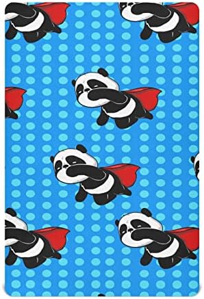 Hős Panda Kiságy, Ágynemű, a Fiúk, Lányok Pack Játszani Lapok, nagyon Puha Mini regisztrálni Felszerelt Gyerekágy Lap Normál