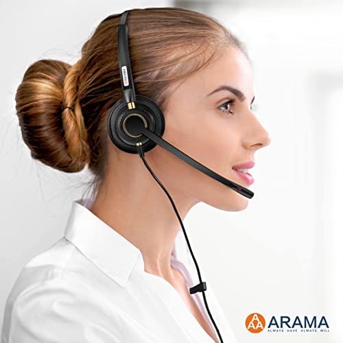 Arama Telefon Fülhallgató RJ9 a zajszűrő Mikrofon Könnyű, Biztonságos-Fit Fejpánt, Vezetékes Telefon Fülhallgató Kompatibilis