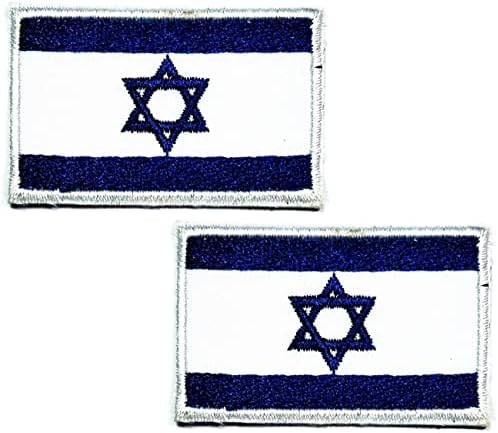 Kleenplus 2db. 1.2X2 CM. Mini Izraeli Zászló Hímzett Javítás Katonai Taktikai Zászló Jelkép Egységes Varrni Vas A Foltok