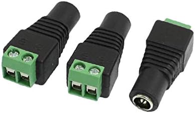 X-mosás ragályos 3 Db Fekete, Zöld, DC 5,5 x 2,1 mm Teljesítmény Női Csatlakozó Adapter CCTV Kamera(3 Db Fekete, Zöld, DC