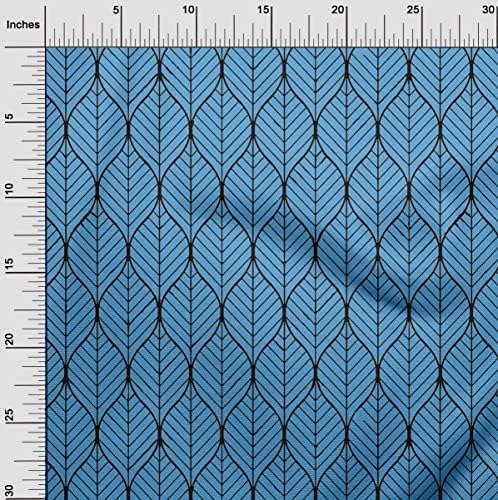 oneOone Poliészter Spandex Közepes Kék Szövet Geometriai Ogee DIY Ruházat Foltvarrás Szövet Nyomtatási Anyag által Udvaron,