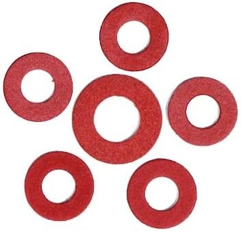 197pcs M2.45 piros acél tömítés, tömítő gyűrű alátét lapos alátét zárt gyűrűk Szigetelés vízálló tömítések (Belső Átmérő:
