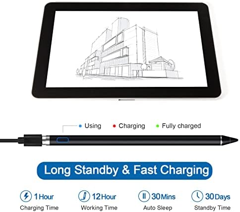 Aktív Stylus Toll érintőképernyők, Aktív Ceruza Intelligens Digitális Toll Jó Pont Stylist Pen-Kompatibilis iPhone, iPad,Samsung/Android