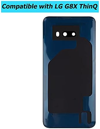 Csere Akkumulátor Ajtó Fedél hátlap Kompatibel LG G8X Dolognál LMG850EMW LM-G850 Fekete Akkudeckel