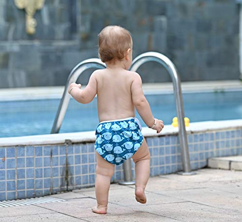 ALVABABY úszópelenkák 2db Baby & Kisgyermek Snap Egy Méret Újrafelhasználható Állítható babaköszöntő Ajándékok Kisfiú SW18-21