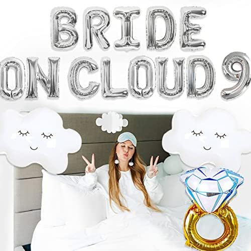 A Cloud 9 Lánybúcsú Dekoráció Felhő leánybúcsú Dekoráció Menyasszony a Cloud 9 Léggömb Banner Felhő Fólia Léggömb Gyémánt