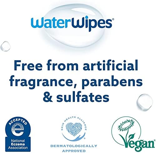 WaterWipes Eredeti 300 Gróf (5 csomag), valamint WaterWipes Texturált Tiszta Törlőkendő 240 Szám (4 darabos), Műanyag-Mentes,