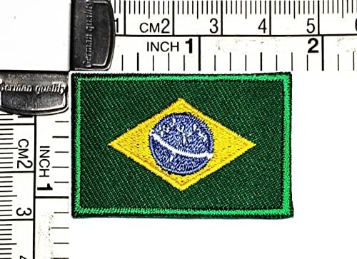 Kleenplus 3pcs. 1.1X1.6 HÜVELYK. Mini Ország Brazília Zászló Patch Nemzeti Zászló Foltok DIY Jelmez Jelkép Egységes Taktikai