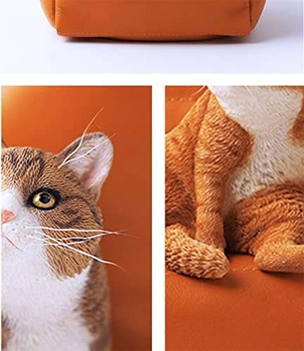 joyluckycat Lusta Macska Modell Szimulációs Narancssárga Macska Kisállat Macska Aranyos Gyógyító Kis Dísz Garázs Kit Tervező