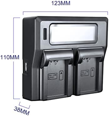 DSTE Csere 1,5 Kettős Akkumulátor Töltő Kompatibilis Canon LP-E17 USB-Port, mint LC-E17