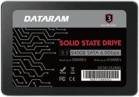 Dataram 240GB 2,5 SSD Meghajtó szilárdtestalapú Meghajtó Kompatibilis MSI A320M Páncélököl
