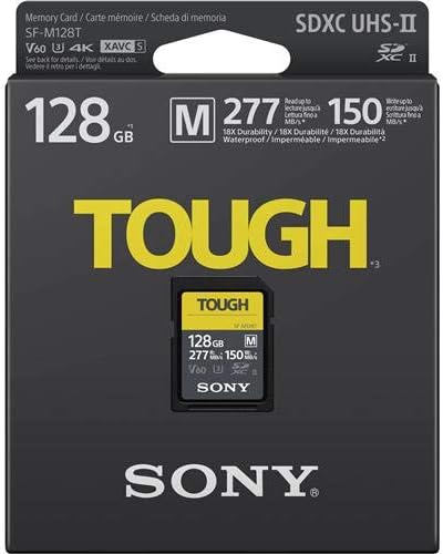 Sony Kemény-M Sorozat SDXC UHS-II Kártya 256 gb-os, V60, CL10, U3, Max R277MB/S, W150MB/S (SF-M256T/T1) & Kemény-M Sorozat