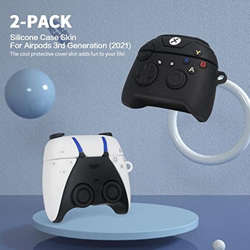 [2Pack] Játékvezérlő Airpods 3 Esetben, 3D Aranyos Divat Cool Design Airpod 3 Fedelét, Egyedi, Elegáns, Vicces Védő Bőr Kiegészítők