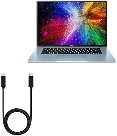 BoxWave Kábel Kompatibilis Acer Swift Edge (SFA16-41) - DirectSync PD-Kábel (3ft) - USB-C-USB-C (100W), C Típusú Fonott 3ft