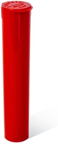 116mm Műanyag Pop Top Pre-Roll Csövek - Ízületek Tároló Cső Tartály Fedelű Preroll az Esetben Jogosult - Piros