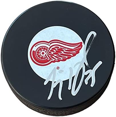 Jimmy Howard Aláírt Detroit Red Wings Jégkorong w/COA - Dedikált NHL Korong