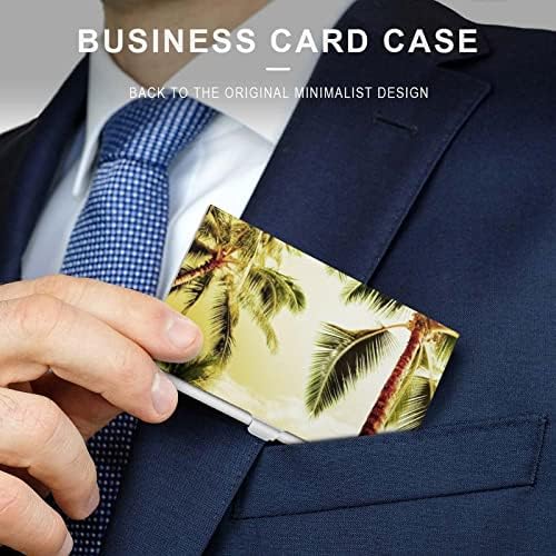 Fényes Kókusz Fa névjegykártya tartó Vékony Üzleti Kártya Pénztárca Hitelkártya ID Esetben Mintás Férfi & Nő