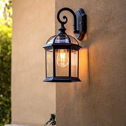YLYAJY Vintage Fali Lámpa E27 Izzó Gyertyatartó világítótestek Fekete Bronz LED Fali Lámpák Kültéri Tornácos Ház, Haza Udvaron