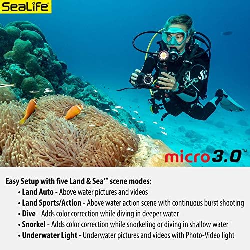 SeaLife Micro 3.0 64 GB, 16 mp, 4K Víz alatti Fényképezőgép a Víz alatti Fotózás, Videó, Egyszerű Beállítás, Vezeték nélküli