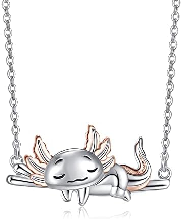 Axolotl/Hold Macska/Disznó/Mókus/Delfin/Béka/Elefánt/Macska Nyaklánc a Nők, Lányok 925 Sterling Ezüst Aranyos Állat Medál