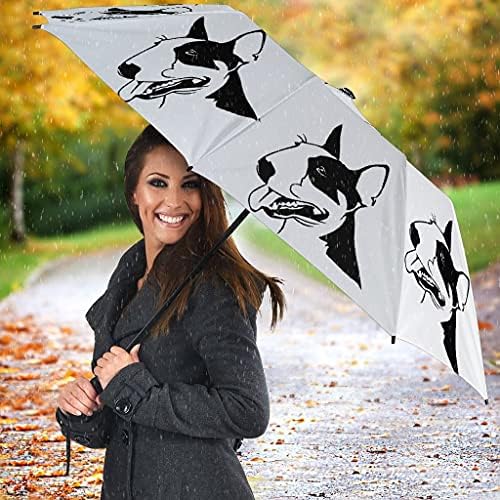 Pawlice Bullterrier Kutya Sziluettek Nyomtatás Esernyő