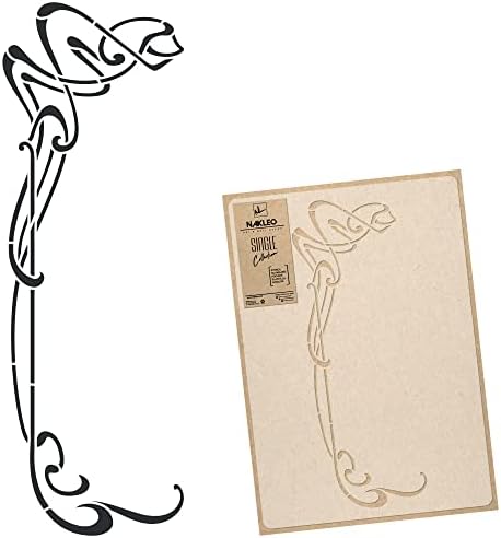 Herbruikbare Műanyag Fal Sjabloon // Art Nouveau Dísz 1 // Art Kézműves Mylar sjabloon (25,5x37,4)