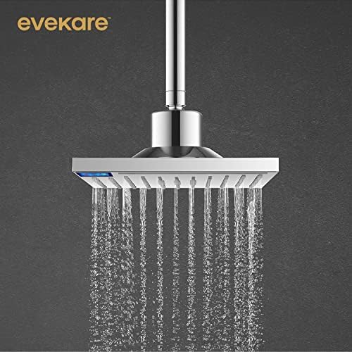 evekare - Króm Szögletes zuhanyfej LED Érzékelő Spray Kapcsoló | Állítható Gesztus Vezérlés Érzékelő Szög Könnyen & Kényelmes