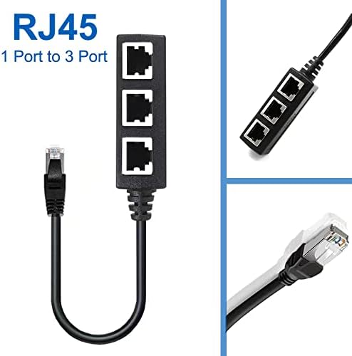 RJ45 Ethernet Kábel Elosztó Hálózati Adapter Ethernet Elosztó 1 3 Kábel Adapter Alkalmas Szuper Cat5, Cat5e, Cat6, Cat7 LAN